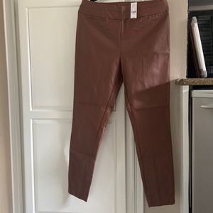 NWT Brownish Red Faux leather pants, New York & Co.